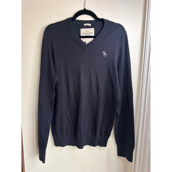 Abercrombie & Fitch Other - Abercrombie Fitch Men's Navy Blue V Neck Muscle Fit Sweater XXL